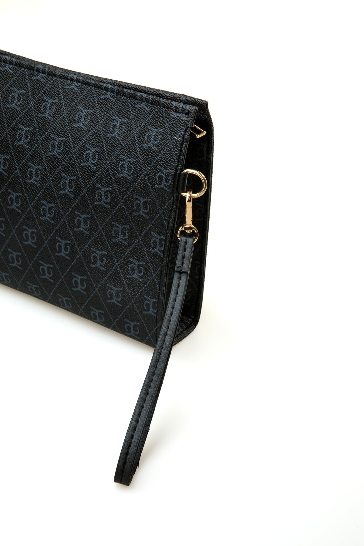 Kadın Baskılı Kadın Clutch El Çantası portföy ponny 2li Siyah Vizon KSCH-4076 - Görsel 24