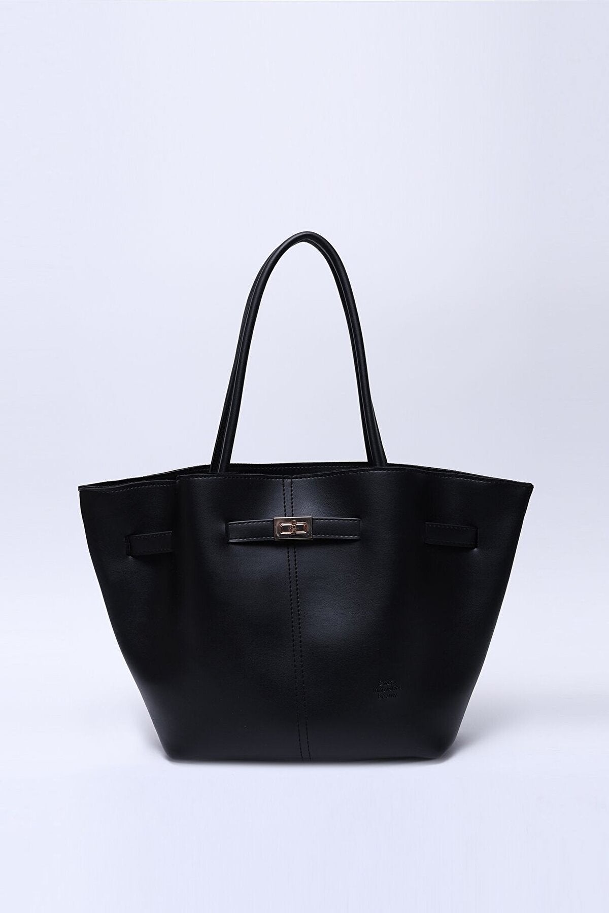 Siyah Tote Bag Omuz Çantası Büyük Boy Omuz Kadın Çantası Pera - Görsel 4