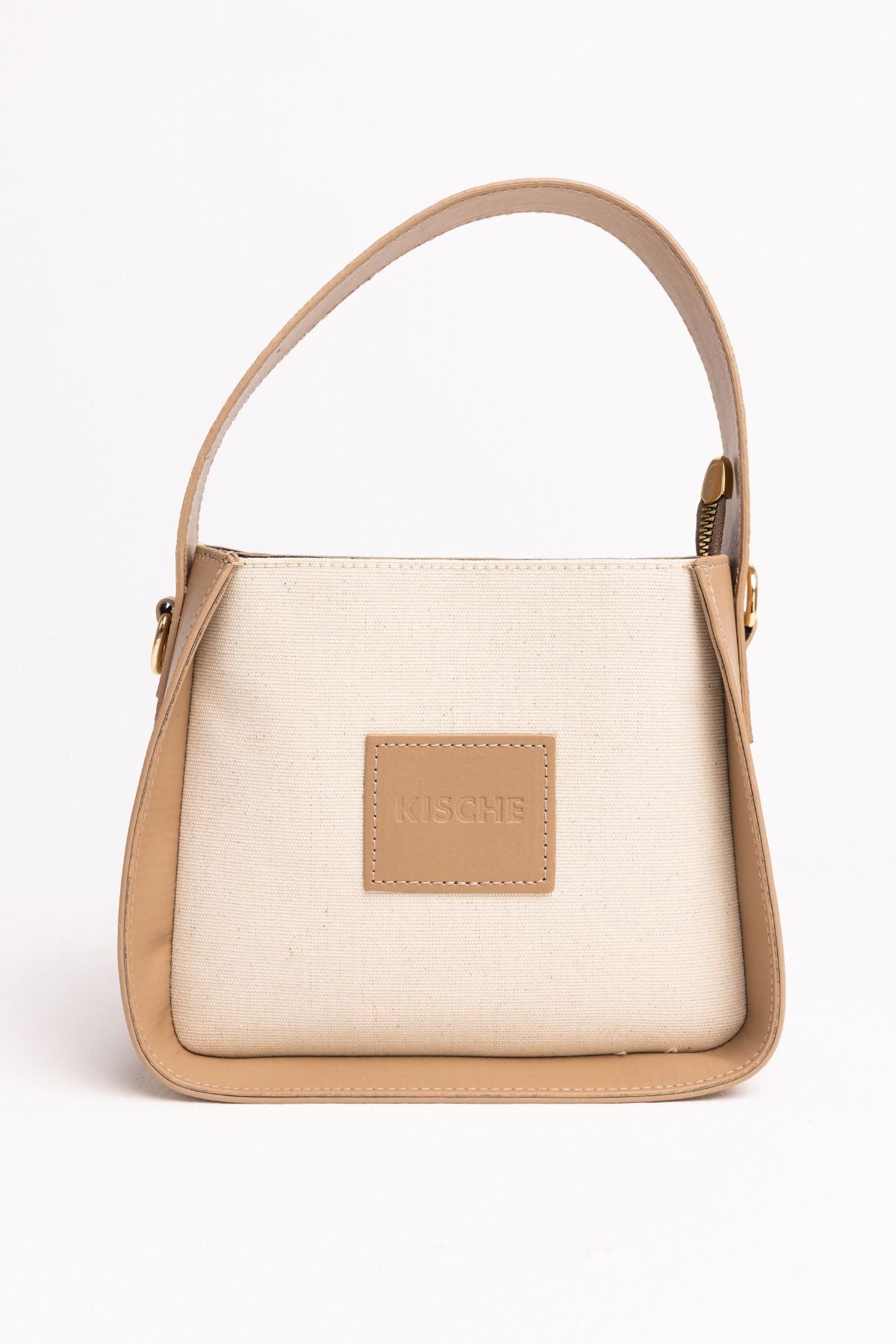 Kanvas Deri Garni tote bag omuz kadın çantası Esme