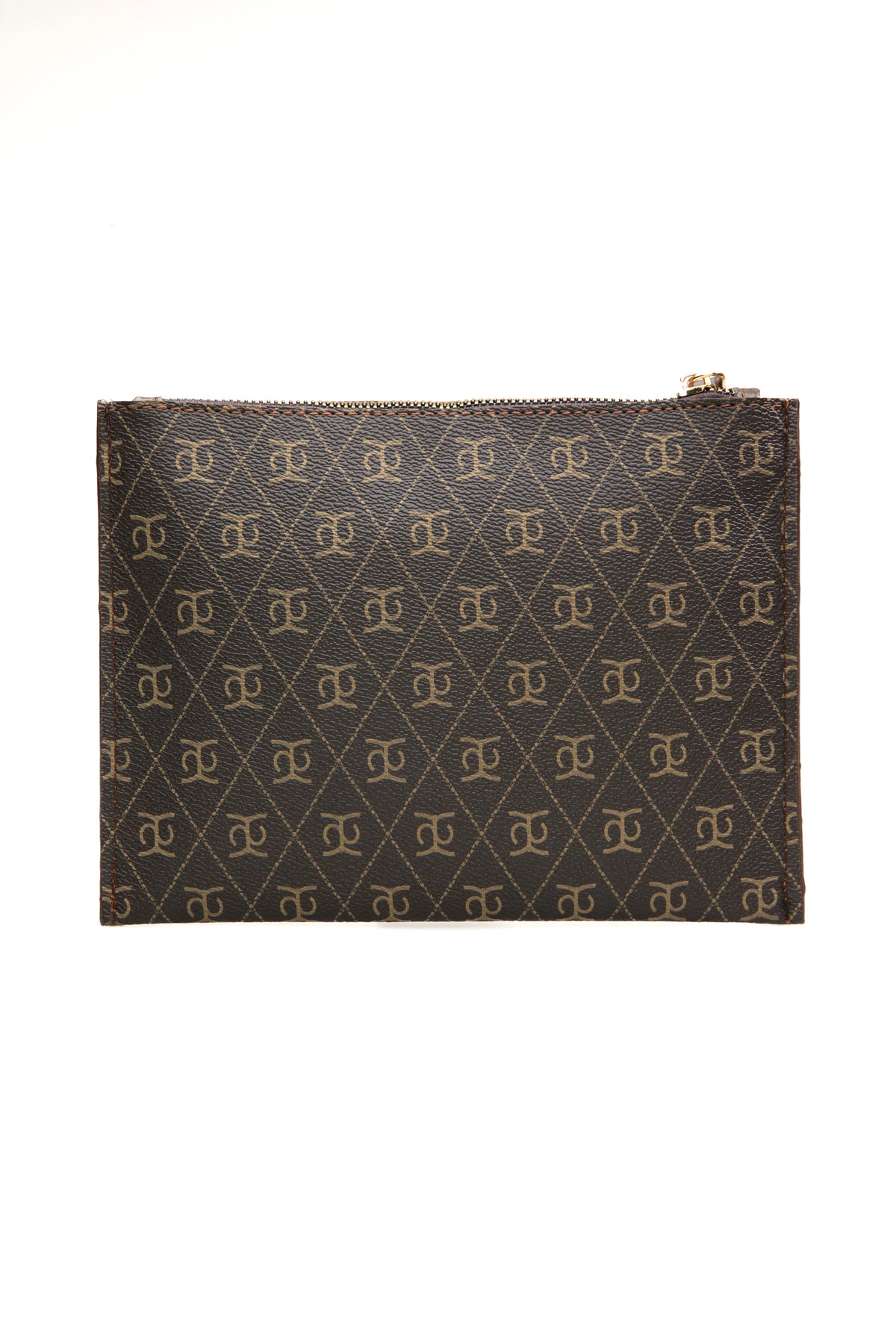 Kadın tabba kahverengi Baskılı Kadın Clutch El Çantası portföy KSCH-4075 - Görsel 22