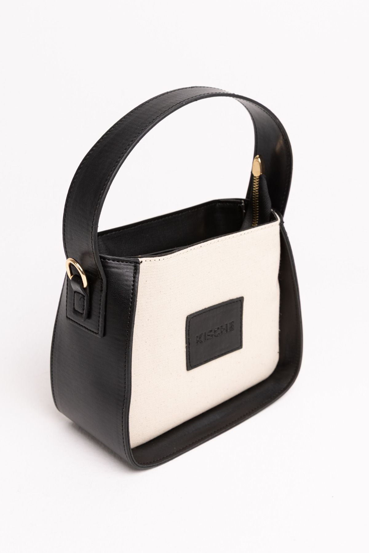 Kanvas Deri Garni tote bag omuz kadın çantası Esme