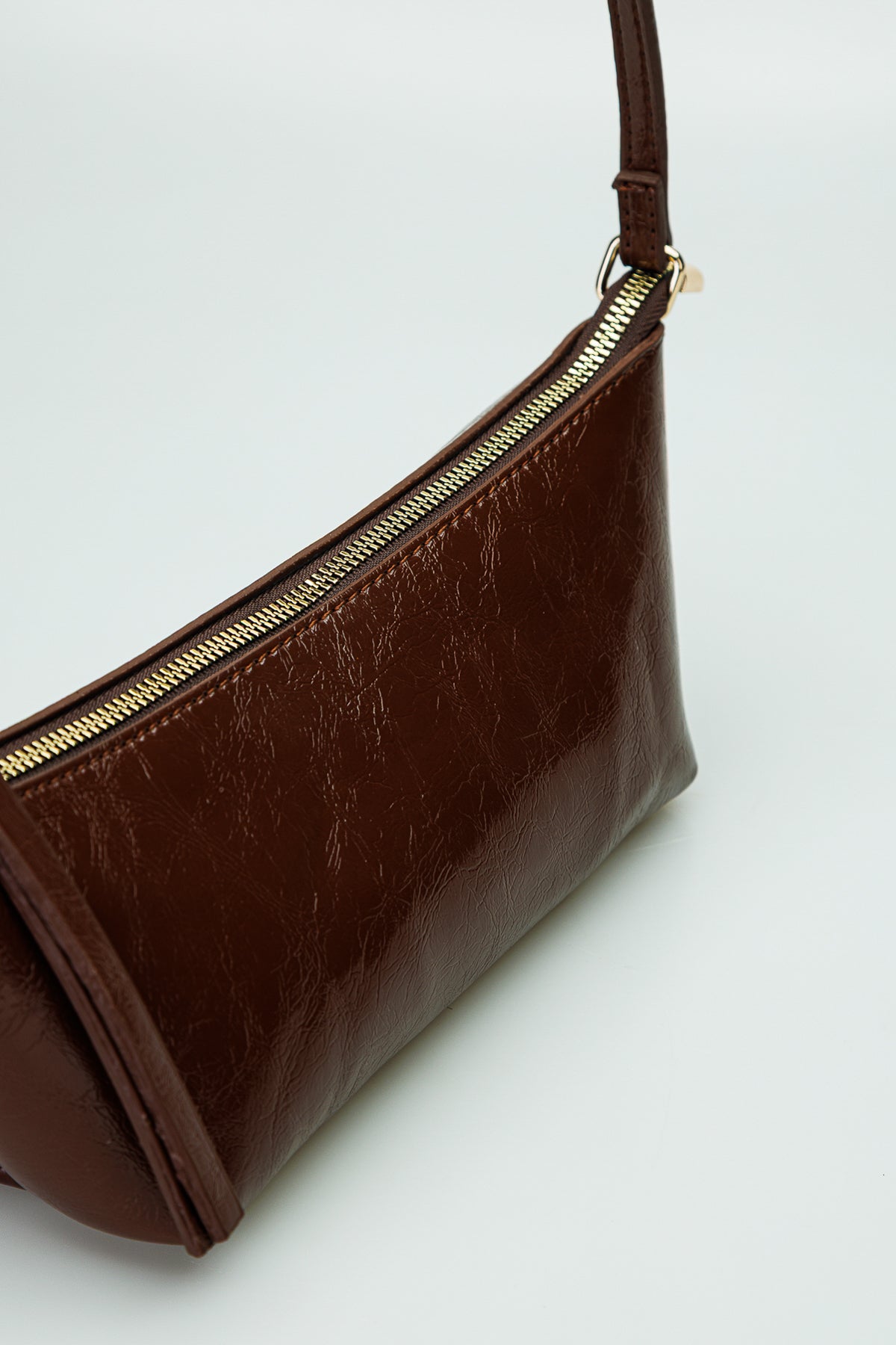 Örgü Desenli Mini Omuz Çantası Ayarlanabilir Askılı, Fermuarlı Kadın Çanta - Görsel 19