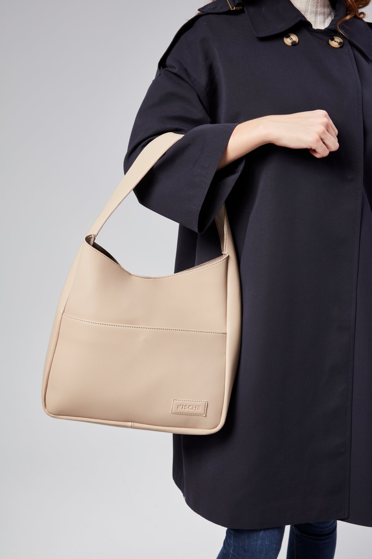 Moda Kadın Hobo Çanta Salaş Pinterest Omuz Çanta Şık Ve Basit Deri Tozlu Astarsız Lily - Görsel 2