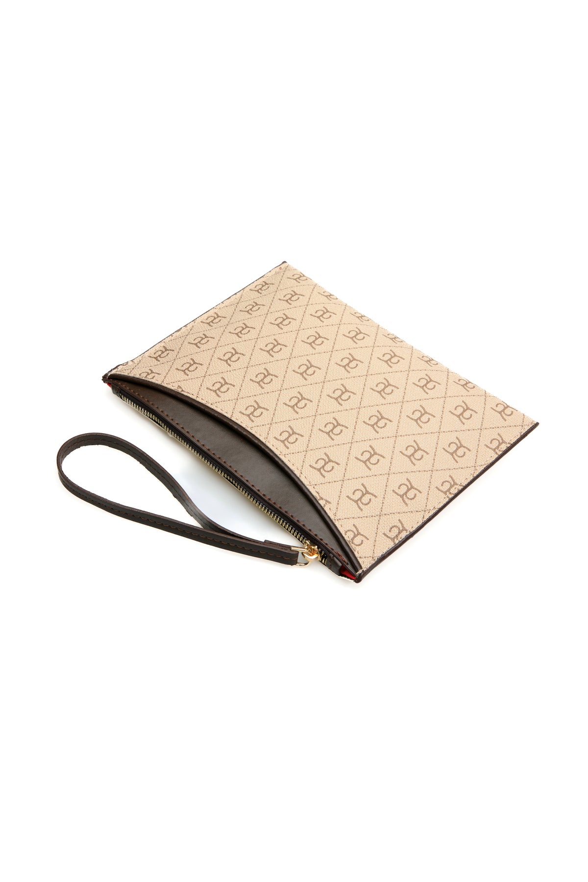 Kadın tabba kahverengi Baskılı Kadın Clutch El Çantası portföy KSCH-4075 - Görsel 11