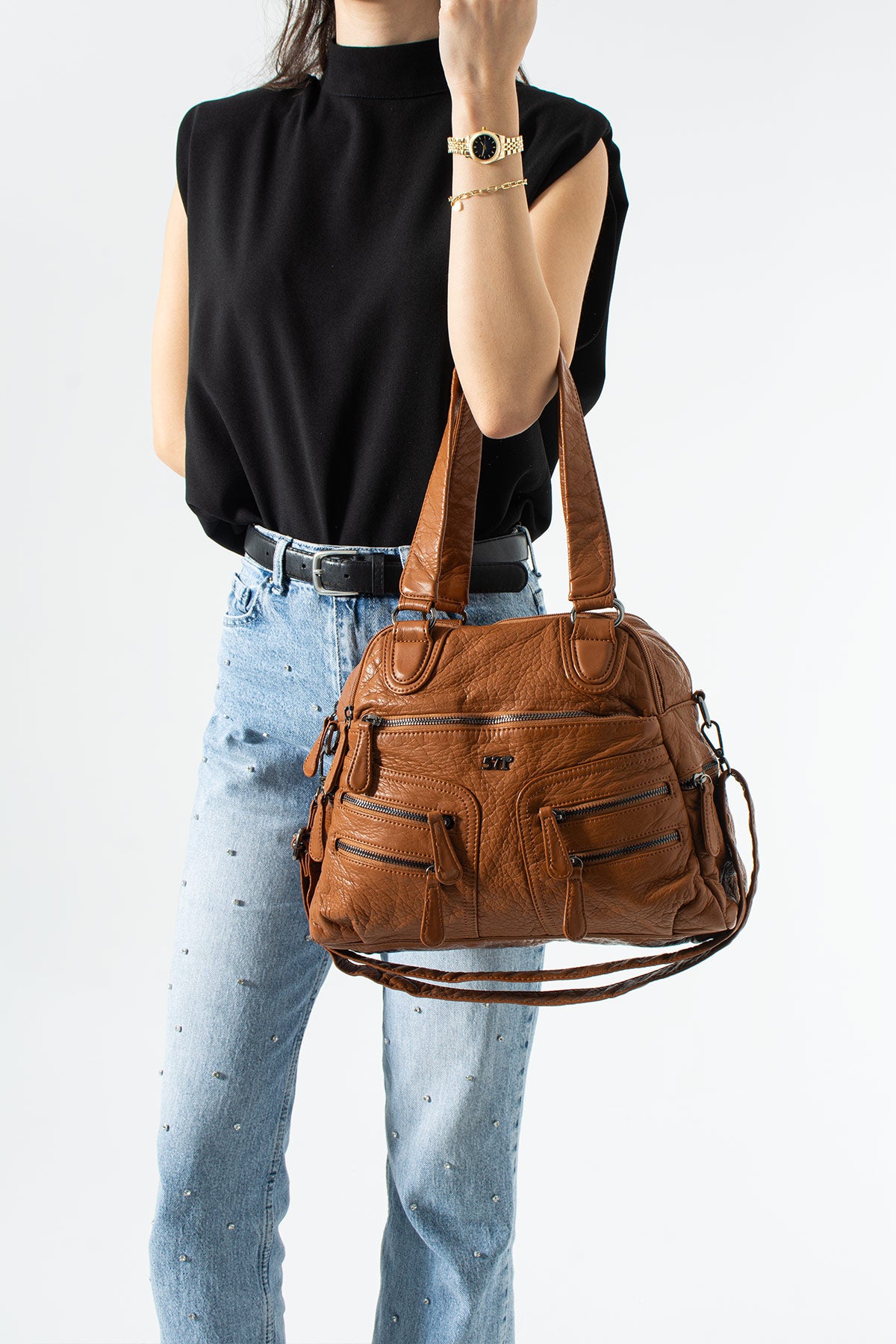 Kol Çapraz İthal Deri Çanta 571-14-18F