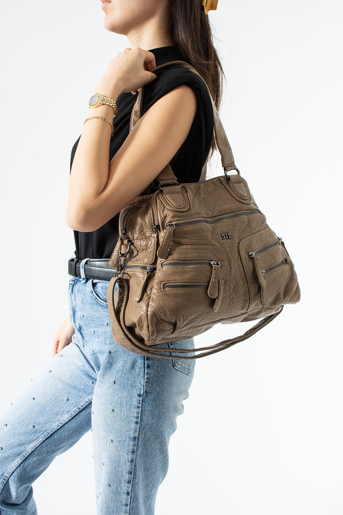 Kol Çapraz İthal Deri Çanta 571-14-18F