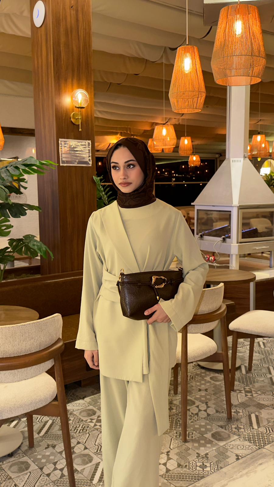 Toka Detaylı uzun askılı fermuarlı Düğüm çanta