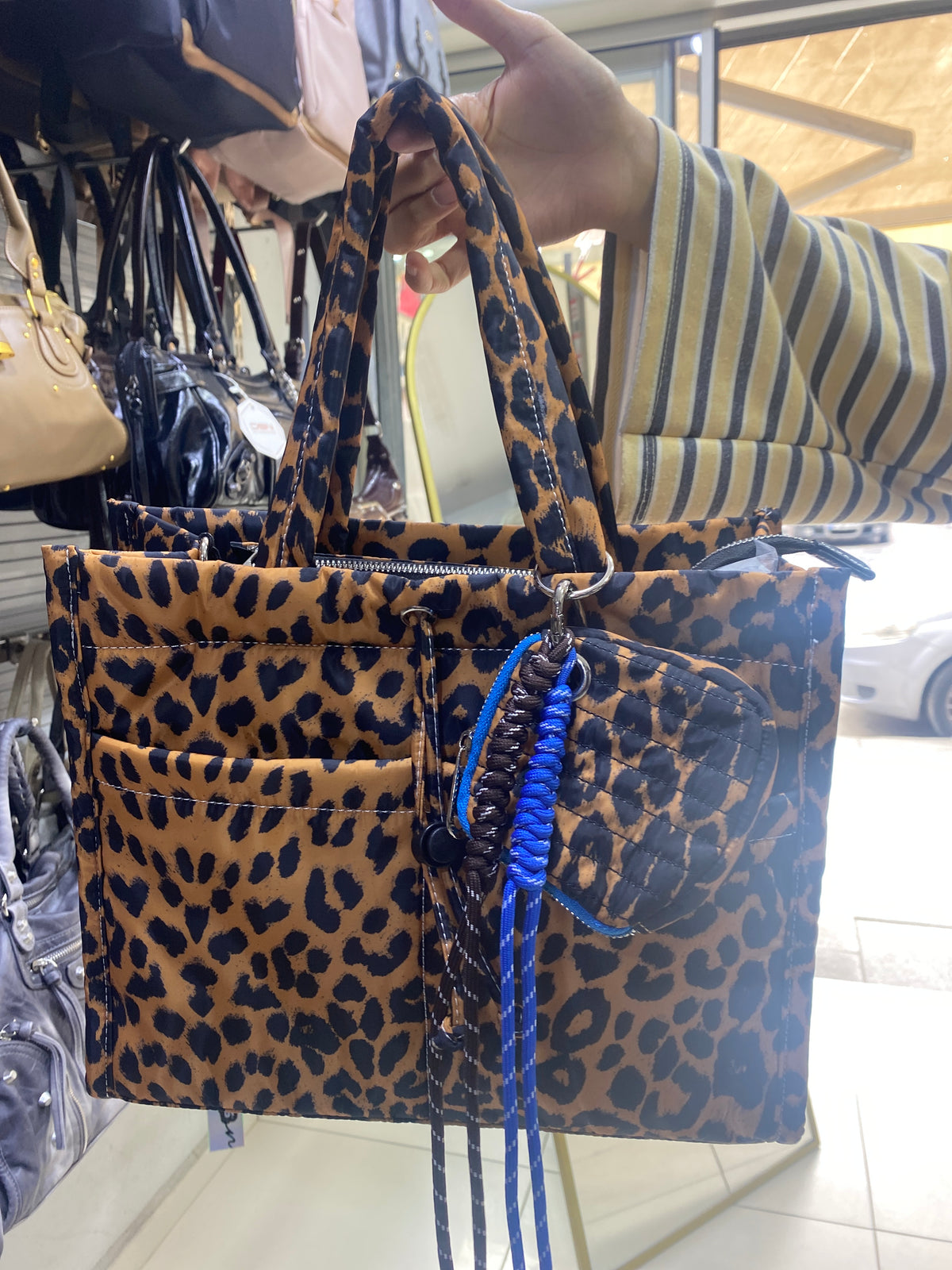 ÇÇS 18620 Kapitone Shopper Çanta - KAHVE LEOPAR