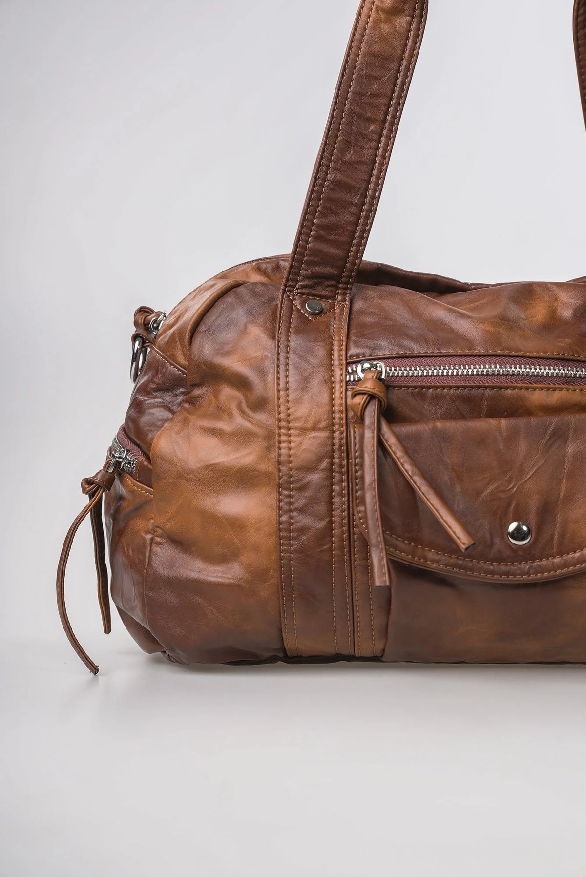 Şık, Modern ve Günlük Kullanım İçin İdeal Eskitme Deri Retro Tarz ccs-18384 - CAMEL
