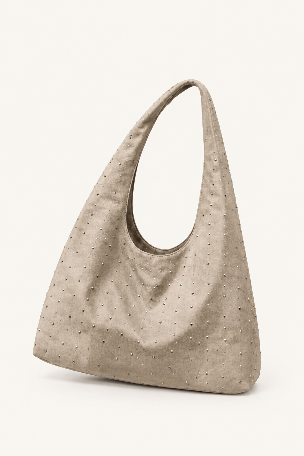 Gri süet shopper çanta