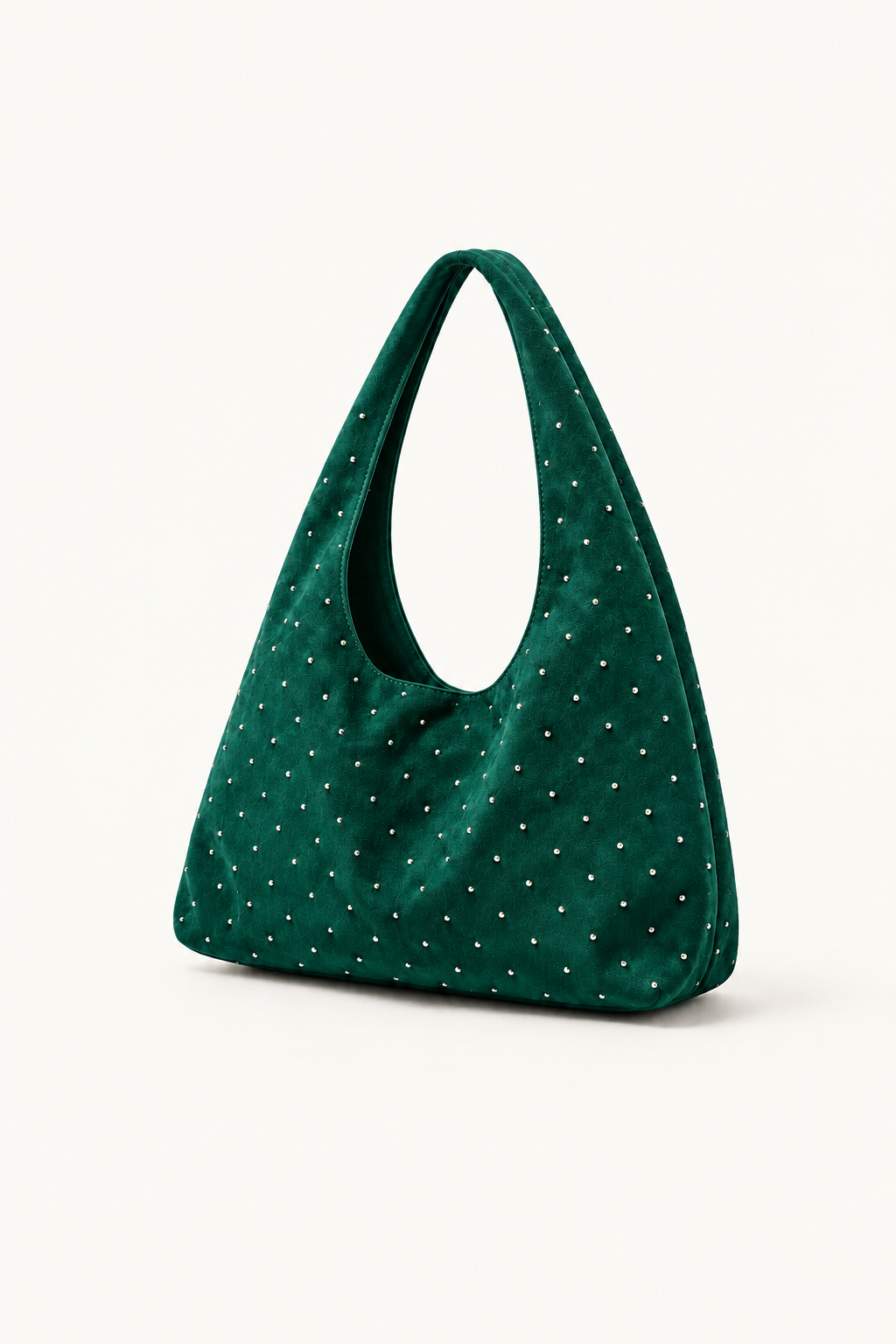Yeşil süet shopper çanta
