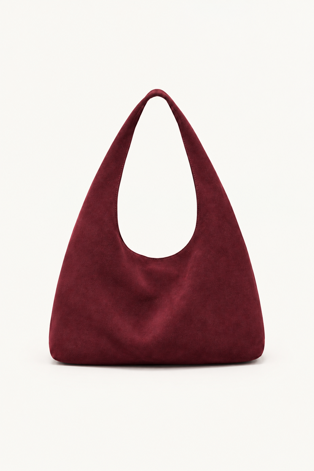 Bordo süet shopper çanta