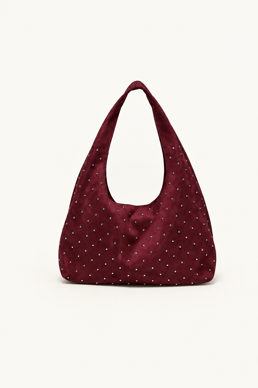 Bordo süet shopper çanta