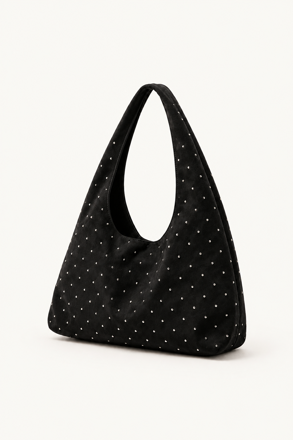 Siyah süet shopper çanta