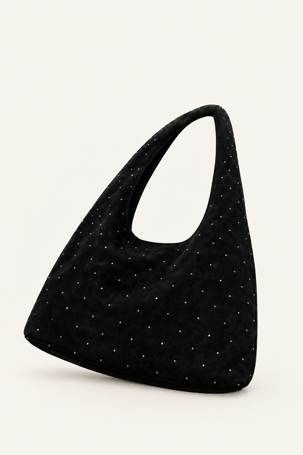 Siyah süet shopper çanta