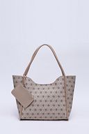 Siyah Shk108 Çıtçıtlı Suni Deri Cüzdanlı Makyaj Çantalı Kadın El ve Omuz Çantası U:25 E:38 G:15 cm