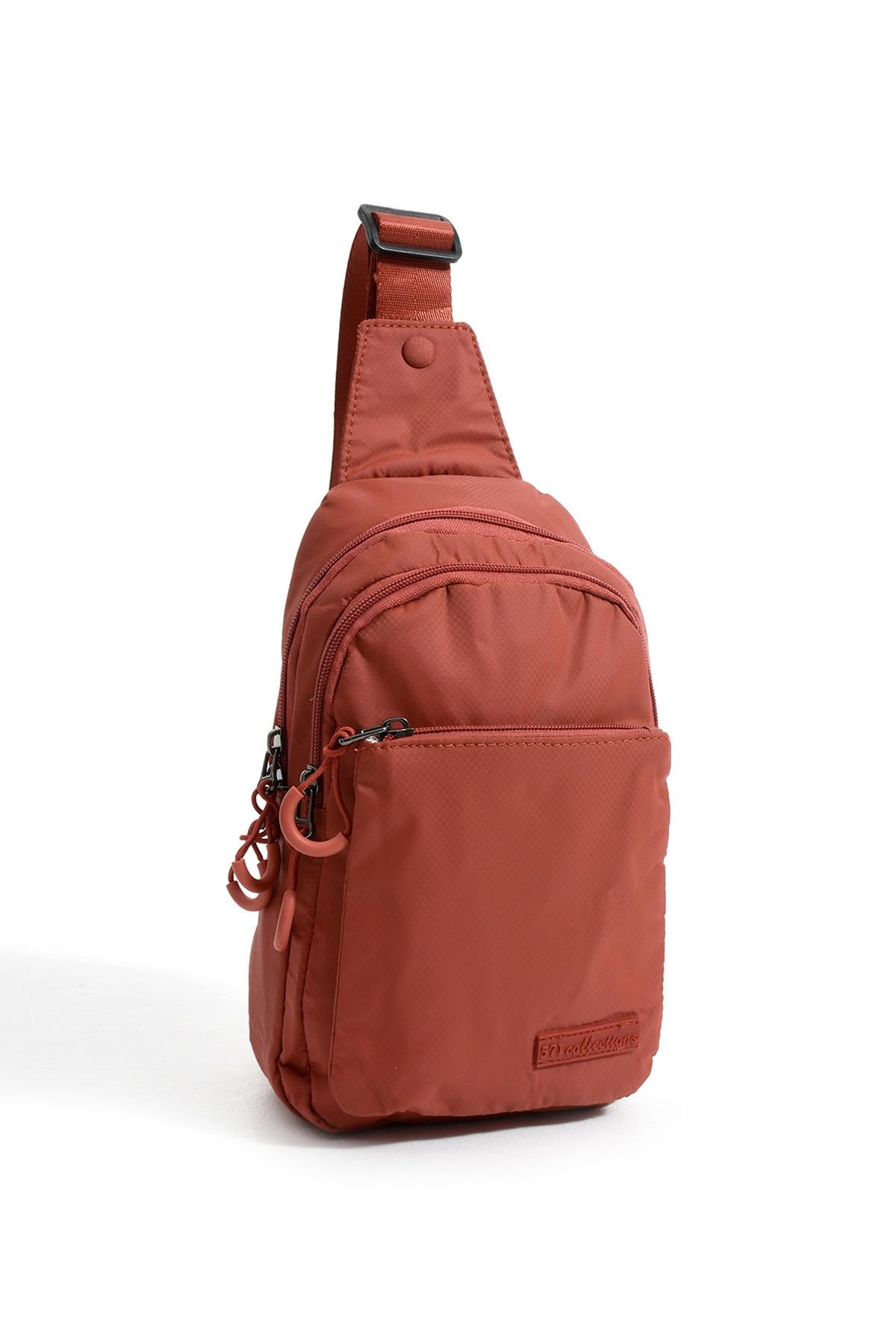 Üç Bölmeli Unisex Bodybag Kiremit detay 3