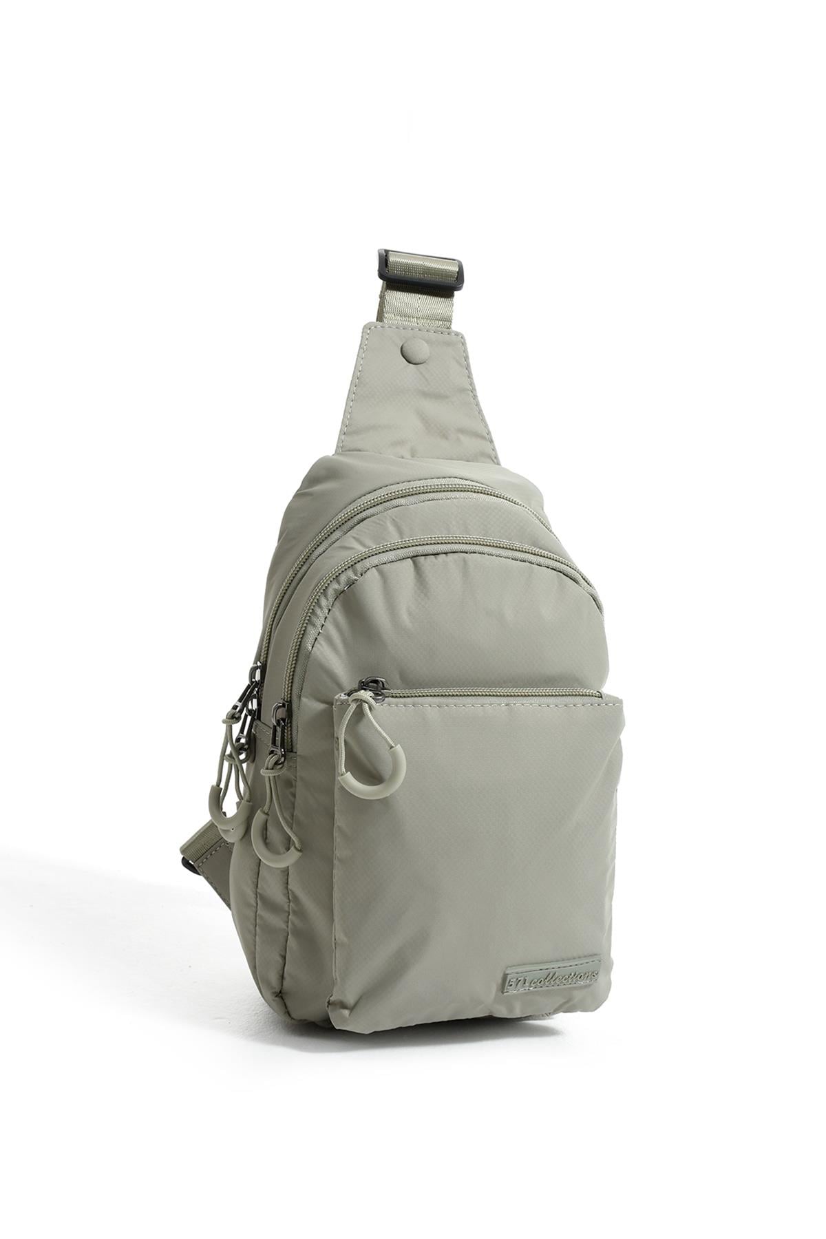 Üç Bölmeli Unisex Bodybag Vizon detay 3