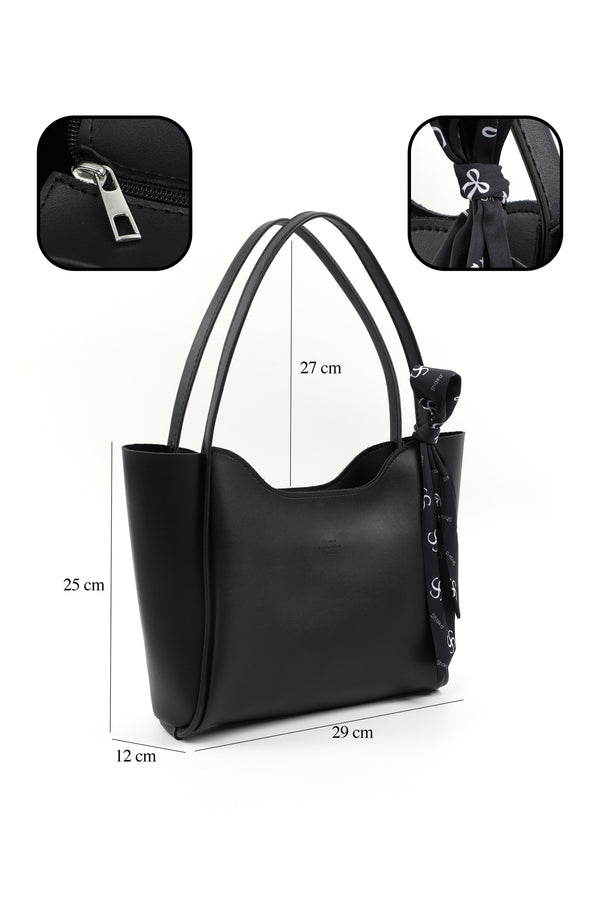 SHK240 Suni Deri Fermuarlı Tek Bölmeli Fular Hediyeli Çanta