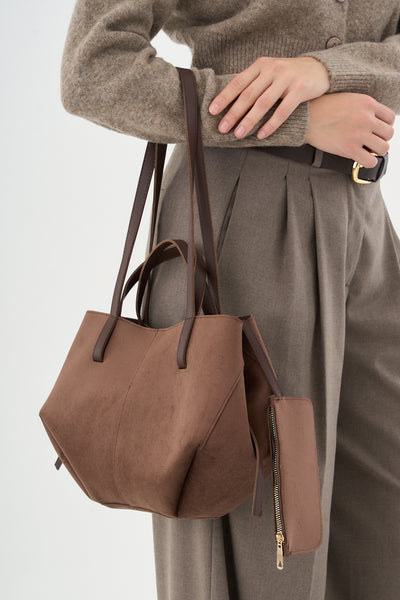 Kadın Mini Pinterest Çanta Penny Acı kahve - Süet Acı kahve