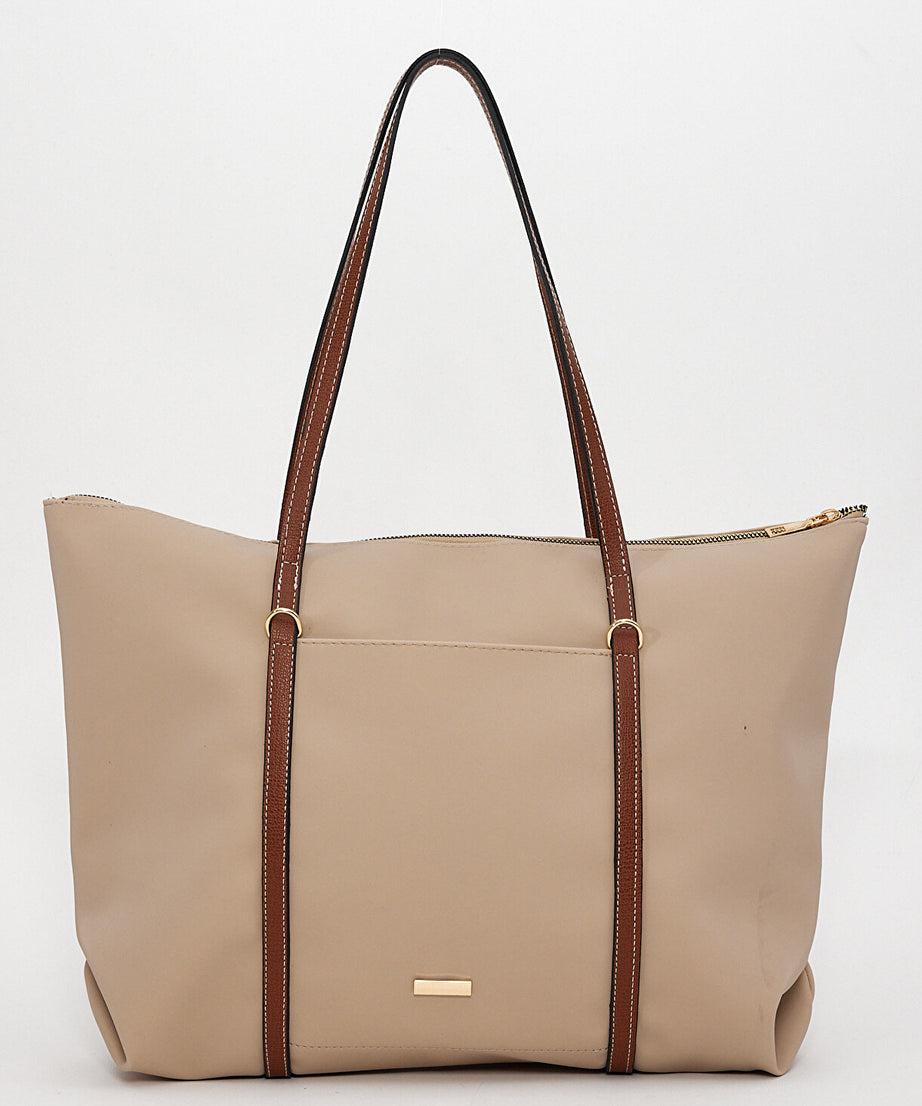 Kische Kadın Şeritli Shopper Omuz Çantası Shelby