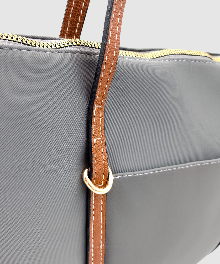 Kische Kadın Şeritli Shopper Omuz Çantası Shelby