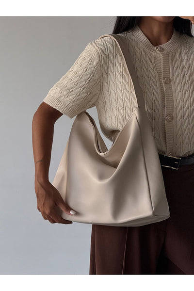 Kische Kadın Tek Saplı Omuz Çantası Zeyv - Krem