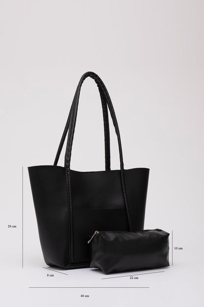 Kische SHK80 Önü Cepli, Çıtçıtlı, Makyaj Çantalı, Büyük Boy Çanta
