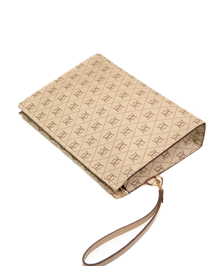 Kadın Baskılı Kadın Clutch El Çantası portföy ponny 2li Siyah Vizon KSCH-4076 - Görsel 20