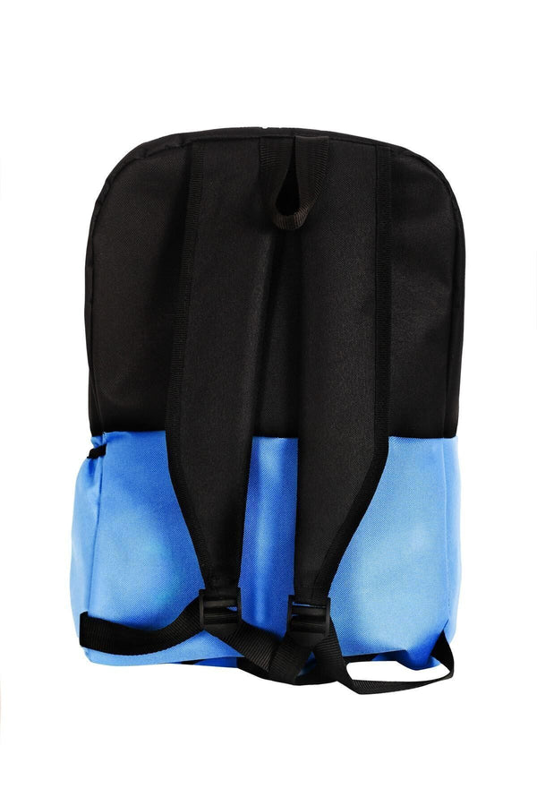 Unisex Baskı Detaylı Garni Model Siyah mavi Sırt Çantası