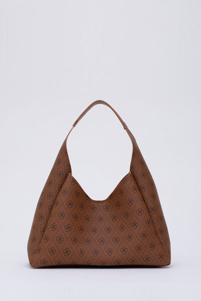 Siyah Shk19 Çıtçıt Kapatmalı Suni Deri Fermuarlı Makyaj Çantalı El Ve Omuz Çantası E:33 U:15 G:10 Cm - monogram taba