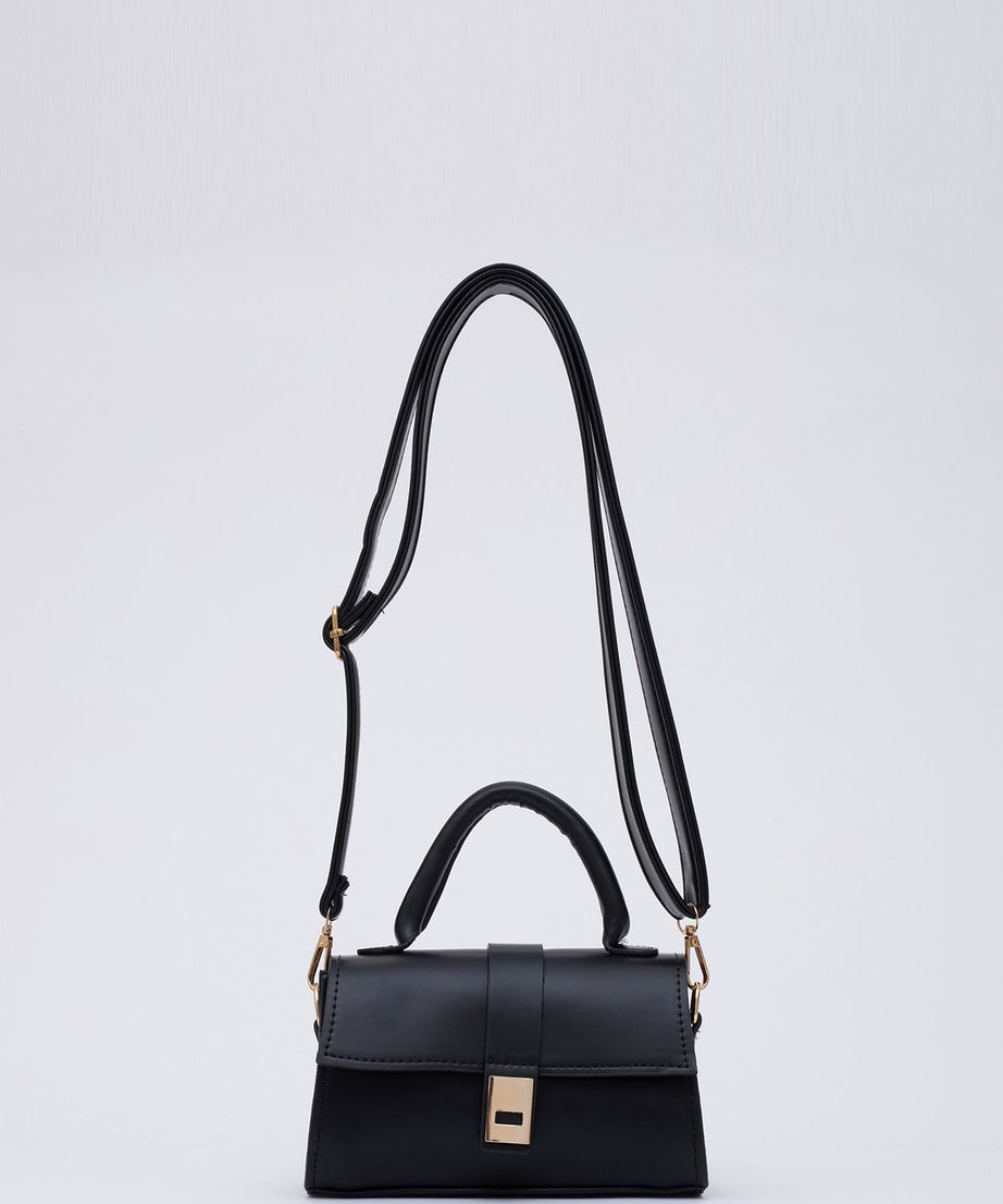 Shk109 Suni Deri Çıtçıtlı Ayarlanabilir Askılı Kadın El, Kol Ve Omuz Çantası U:11 E:19 G:7 cm