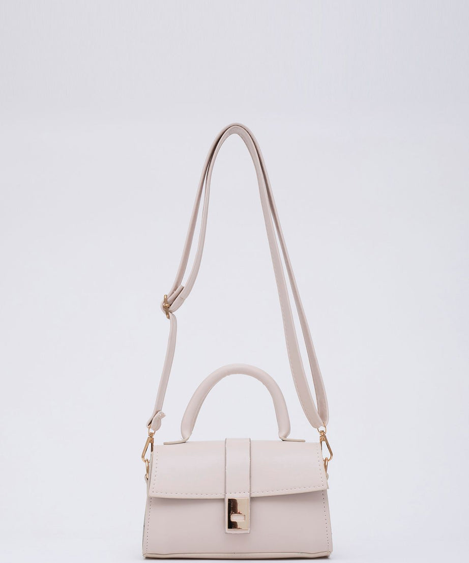 Shk109 Suni Deri Çıtçıtlı Ayarlanabilir Askılı Kadın El, Kol Ve Omuz Çantası U:11 E:19 G:7 cm