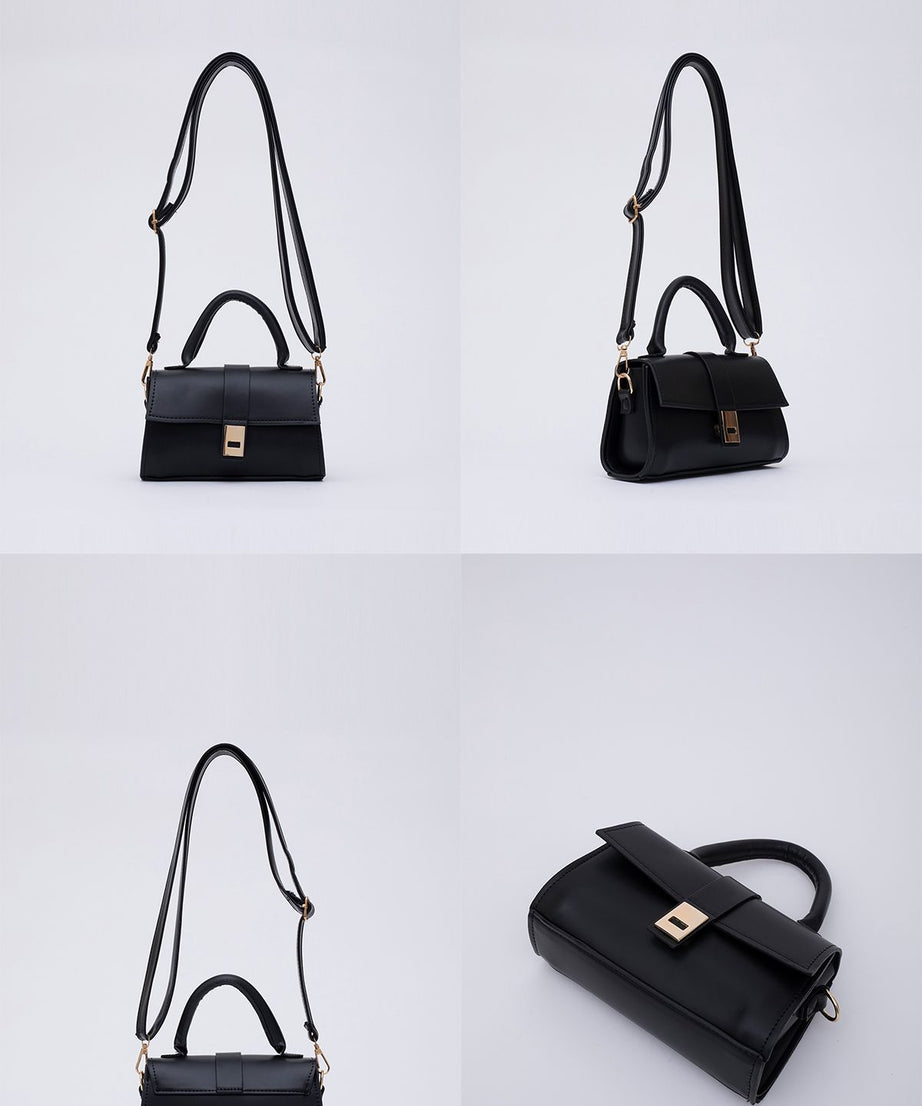 Shk109 Suni Deri Çıtçıtlı Ayarlanabilir Askılı Kadın El, Kol Ve Omuz Çantası U:11 E:19 G:7 cm