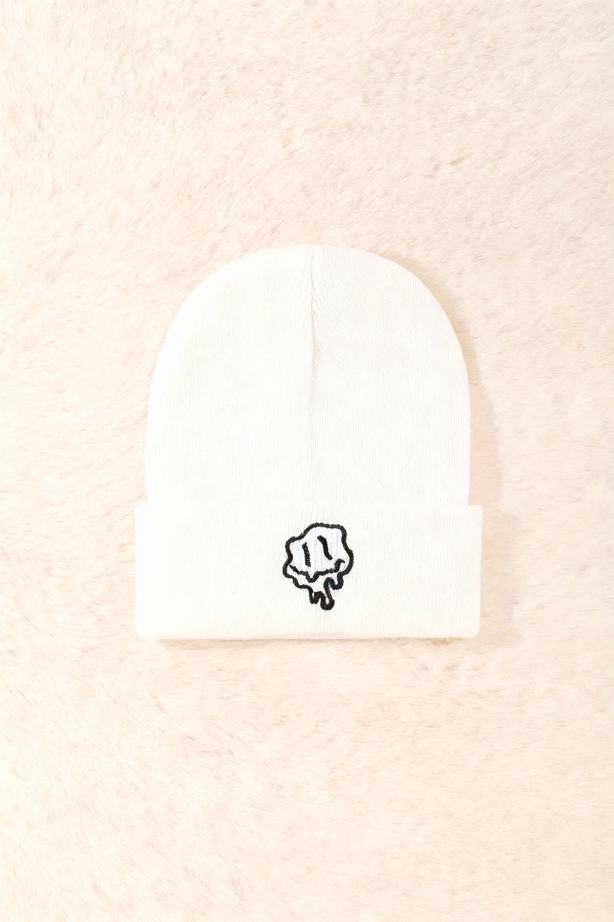 Akrilik Yüz Nakışlı Pinterest Siyah Ve Beyaz 2'li Set Bere