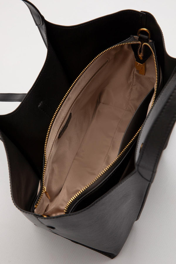 Siyah Askı Kilit Detay El Çantası - Görsel 3