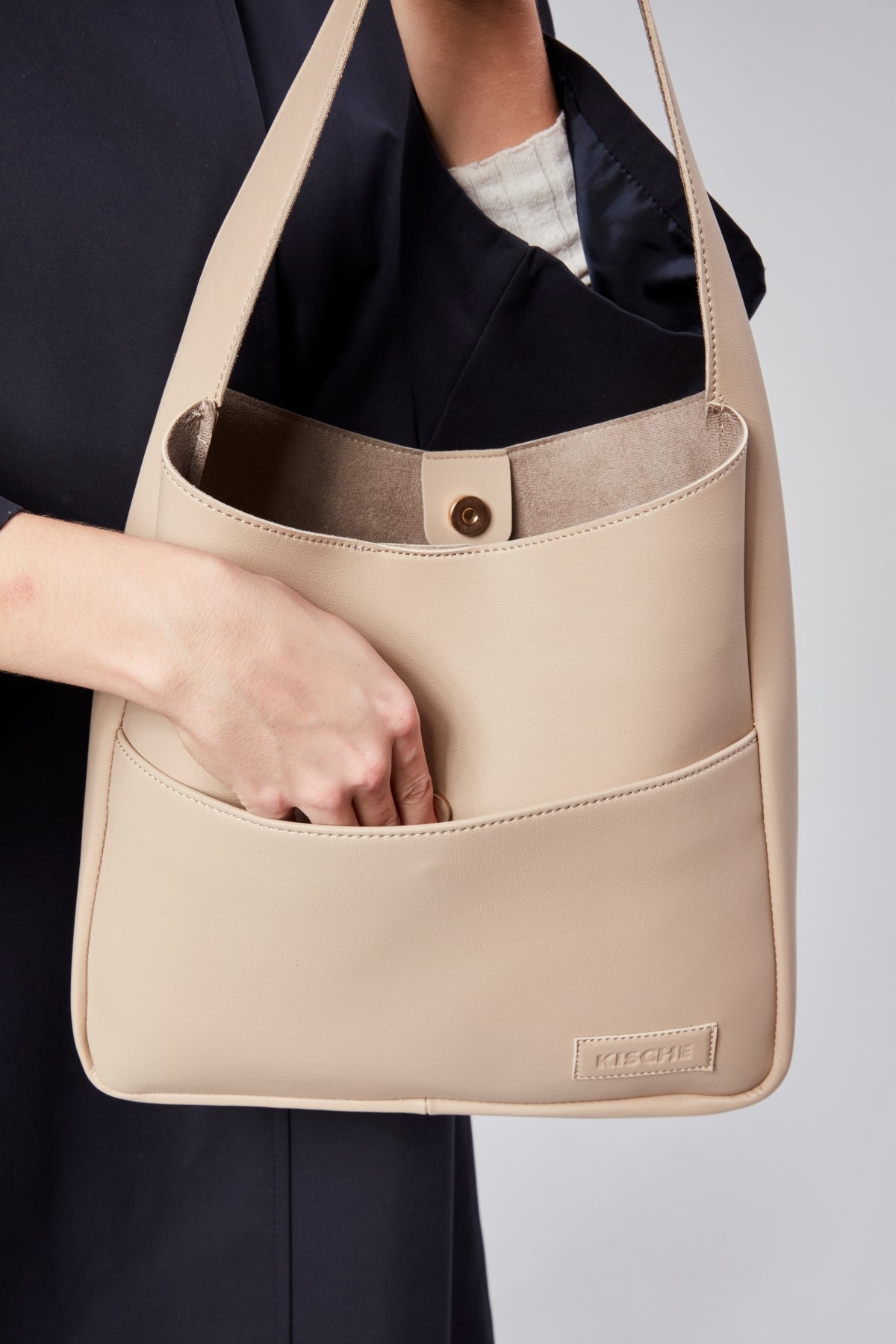 Moda Kadın Hobo  Çanta Salaş Pinterest Omuz Çanta Şık Ve Basit  Deri Tozlu Astarsız Lily - Görsel 5