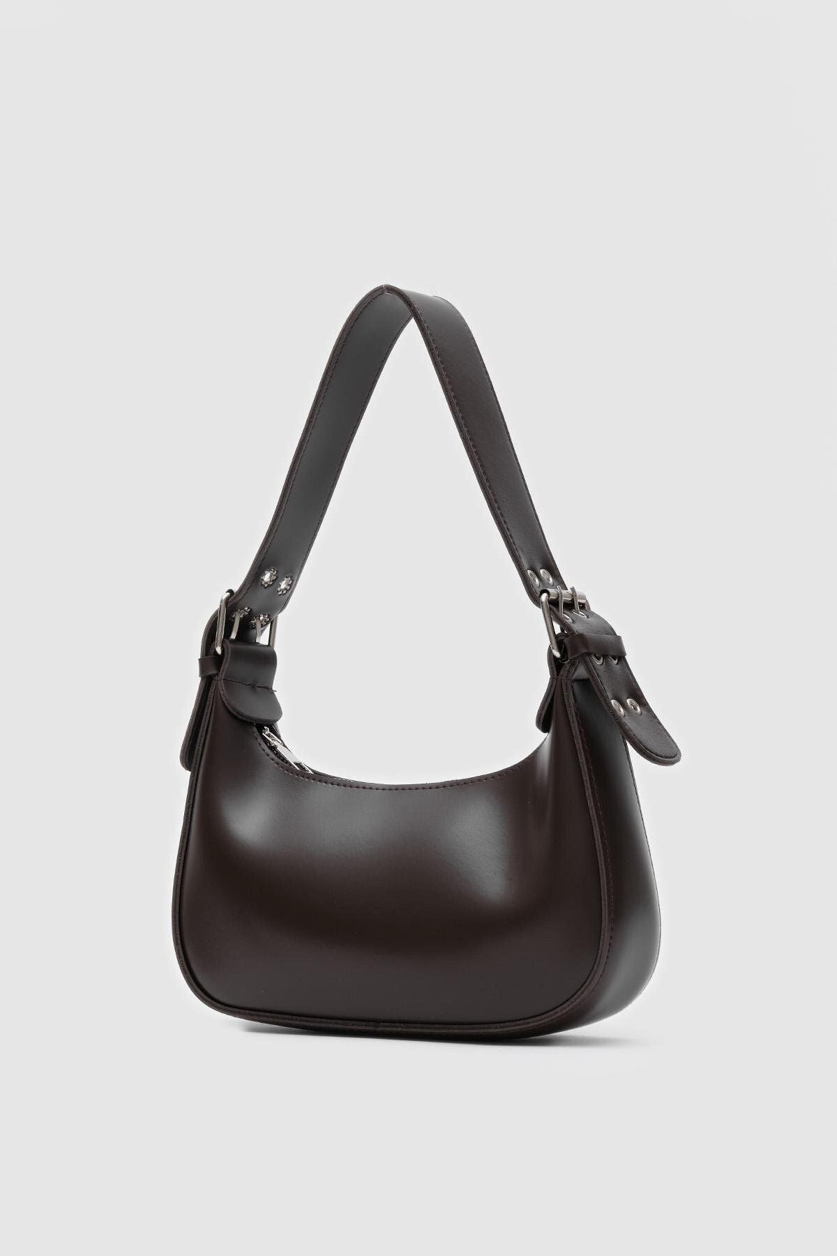 Oval Krem Baget Çanta - Görsel 6