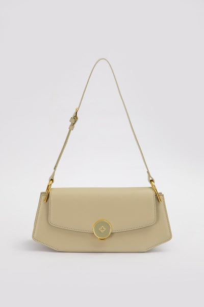 Vizon Oval Gold Aksesuarlı Omuz Çantası - Yeşil