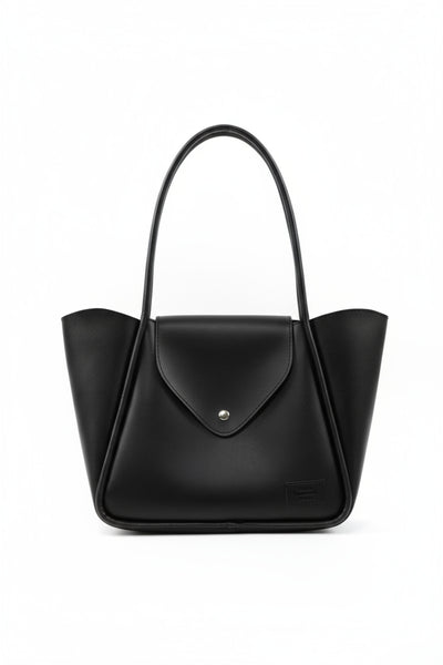 Mıknatıs kapamalı Kadın El ve omuz çantası - Siyah