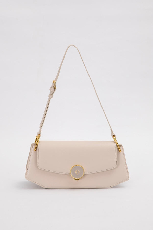 Vizon Oval Gold Aksesuarlı Omuz Çantası - Görsel 1