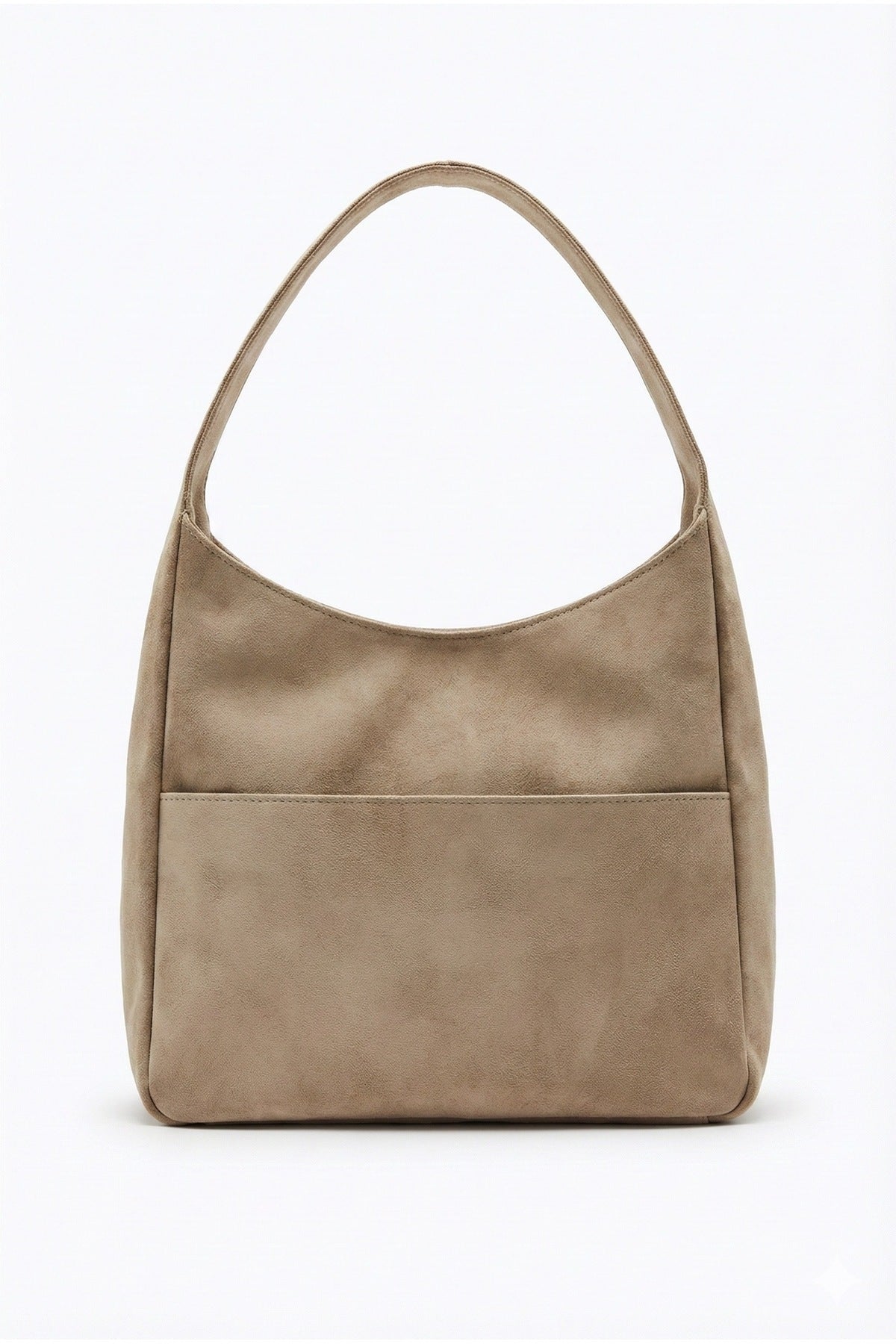 Kadın Omuz Çantası Hobo pinterest Salaş Gri süet astarlı Çanta