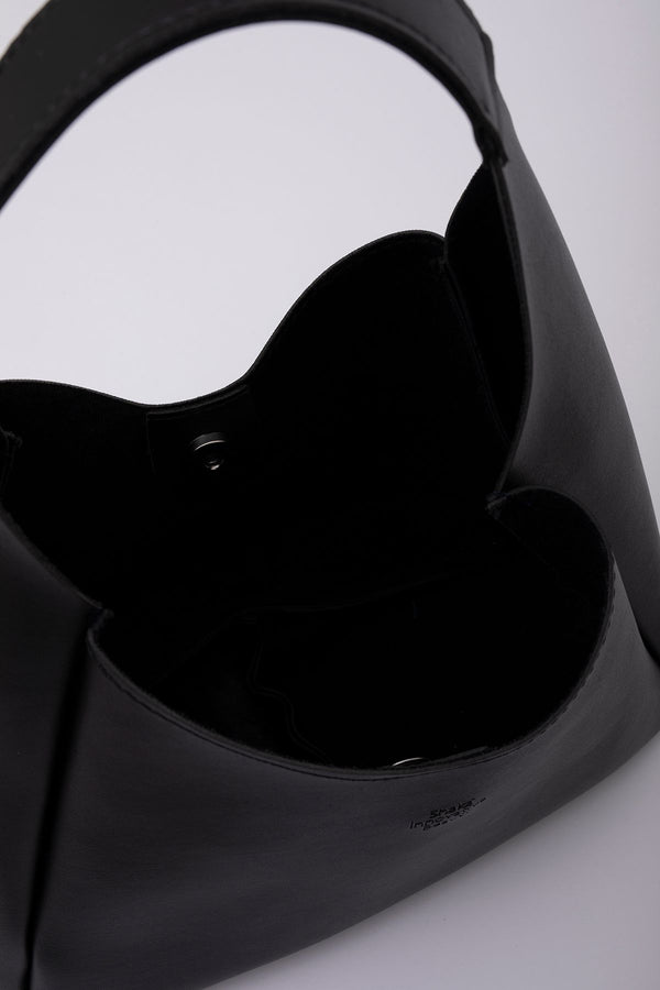 Siyah Shk19 Çıtçıt Kapatmalı Suni Deri Fermuarlı Makyaj Çantalı El Ve Omuz Çantası E:33 U:15 G:10 Cm