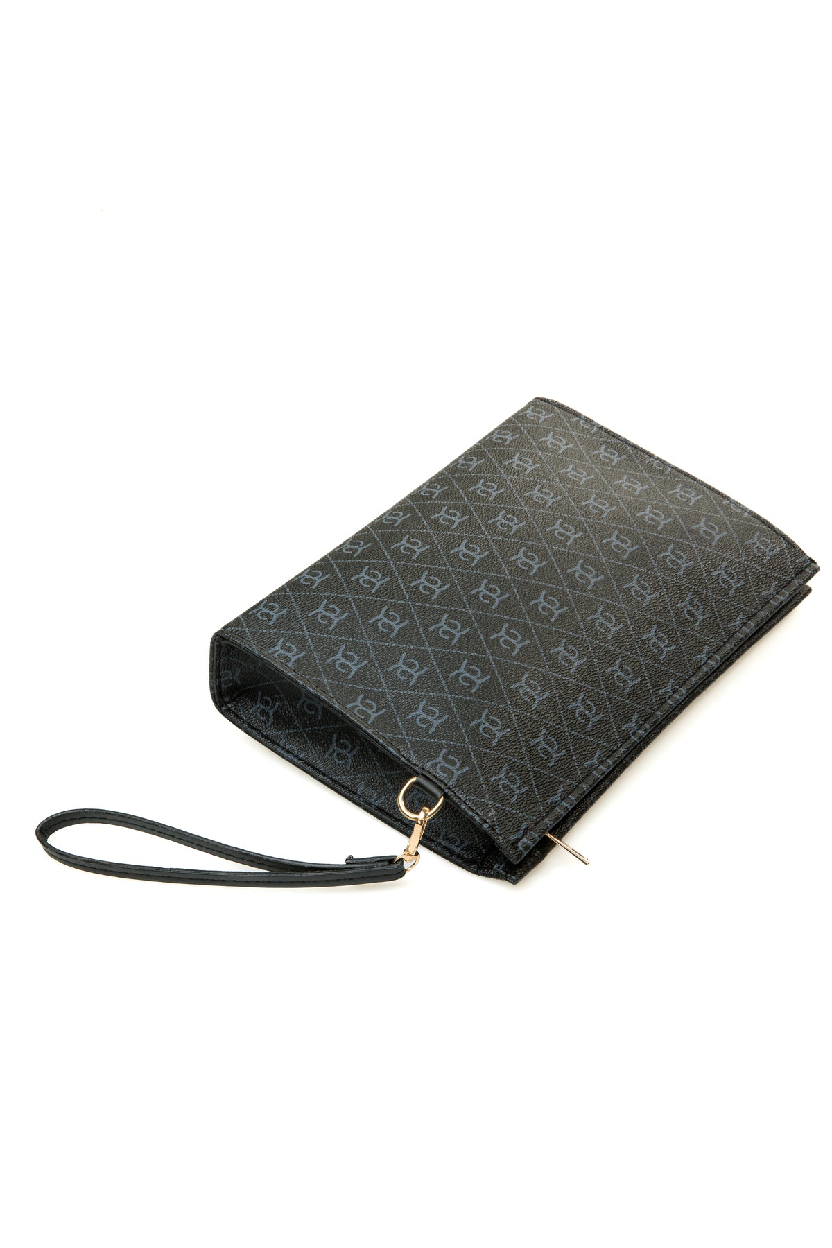 Kadın Baskılı Kadın Clutch El Çantası portföy ponny 2li Siyah Vizon KSCH-4076 - Görsel 26