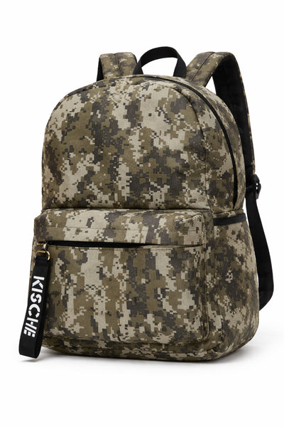 Çift Renk Ineed You Okul Spor Çantası keten desen gri - askeri desen