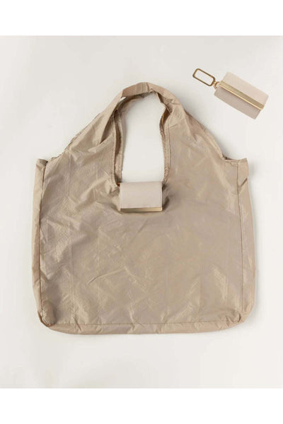 Çok Amaçlı Hafif Katlanabilir Charm Çanta & Anahtarlık Fonksiyonlu Model KSCH-4085 - Bej