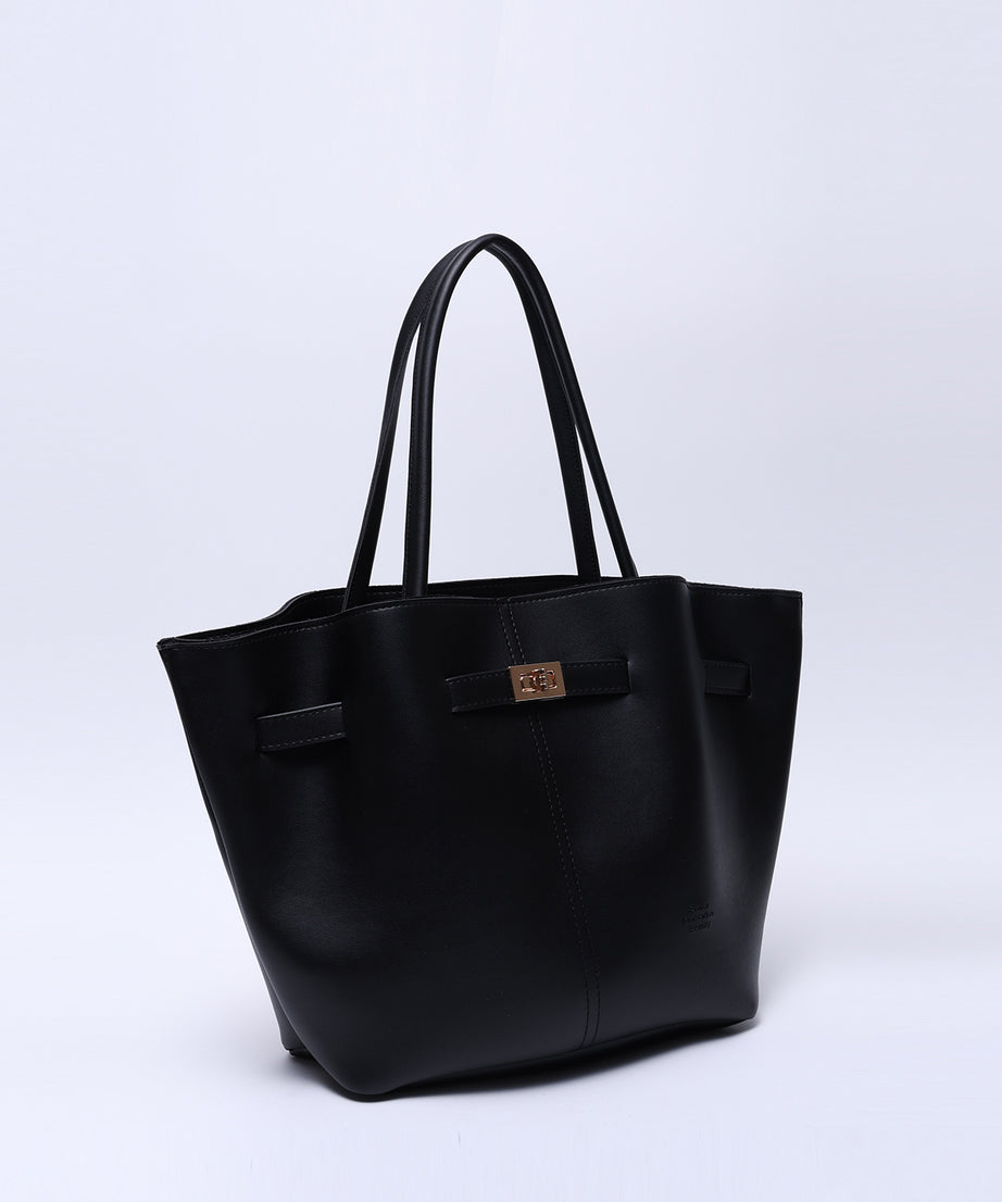 Siyah Tote Bag Omuz Çantası Büyük Boy Omuz Kadın Çantası Pera - Görsel 2