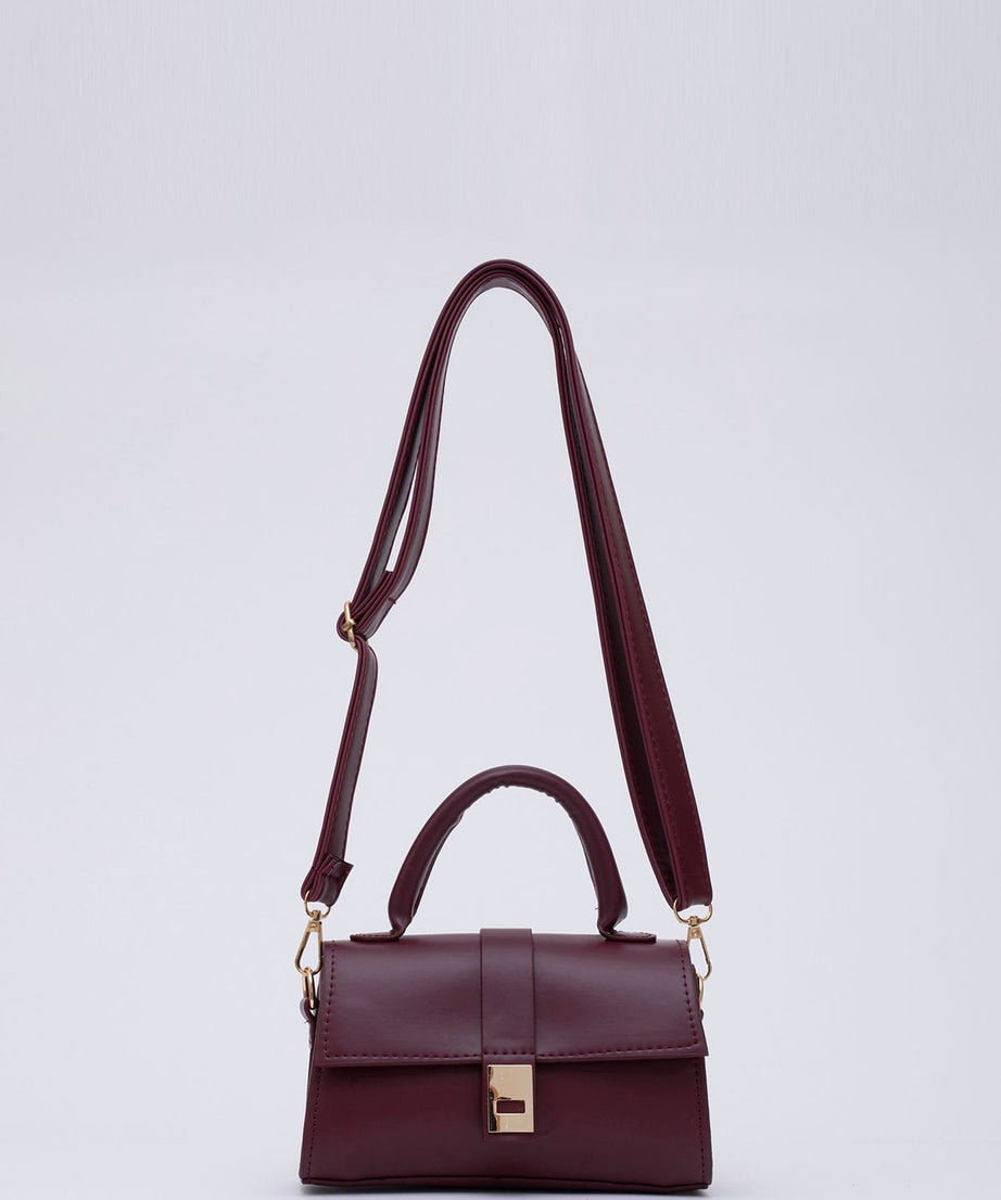 Shk109 Suni Deri Çıtçıtlı Ayarlanabilir Askılı Kadın El, Kol Ve Omuz Çantası U:11 E:19 G:7 cm