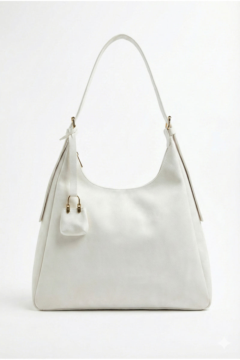 Kadın Omuz Çantası Bordo Salaş Astarlı Fermuarlı Ayarlanabilir charmlı kadın çantası Lisa