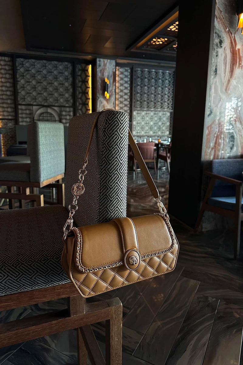 Haki Yuvarlak Toka Detay Omuz Çantası